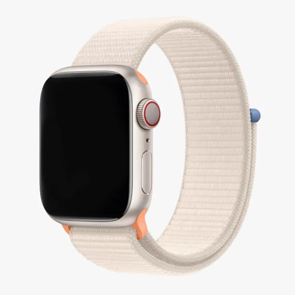 Apple Sport loop Strap - starlight apple 44mm strap, apple 45 mm strap, apple 45mm strap, apple 49mm strap, apple watch band, apple watch lite blue strap, apple watch nike strap blue, apple watch sport loop strap, apple watch starlight strap, apple watch strap, apple watch white strap, apple watch winter blue strap, watch strap, watch strap apple